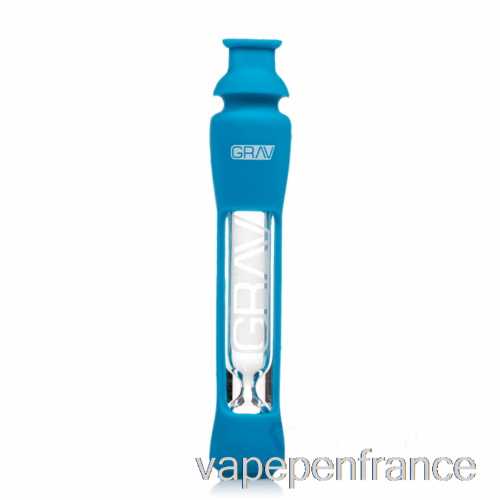 Dégustateur Grav 12mm Avec Stylo Vape Bleu Peau De Silicone